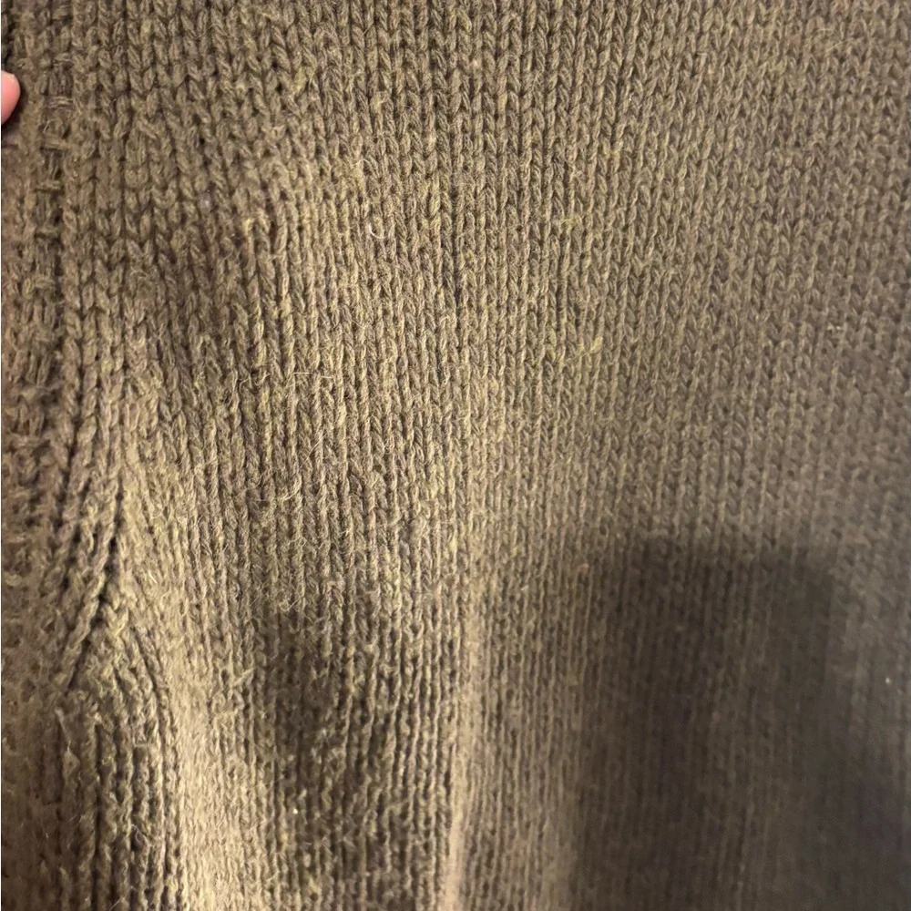 Madewell Olive Green Knit Sweater Vest XS Wool Alpaca Blend - Picture 2 of 5